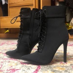 F21 Lace Up Booties